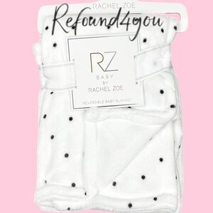 Rachel Zoe - ‘Polkadots’ Reversible Baby Blanket 30“x40“ NWT. Firm less bundled!